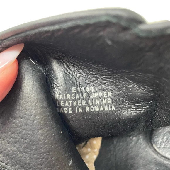 J. Crew Collection Sienna Leopard Calf Hair Booties Black Brown Size 8 - Picture 7 of 7